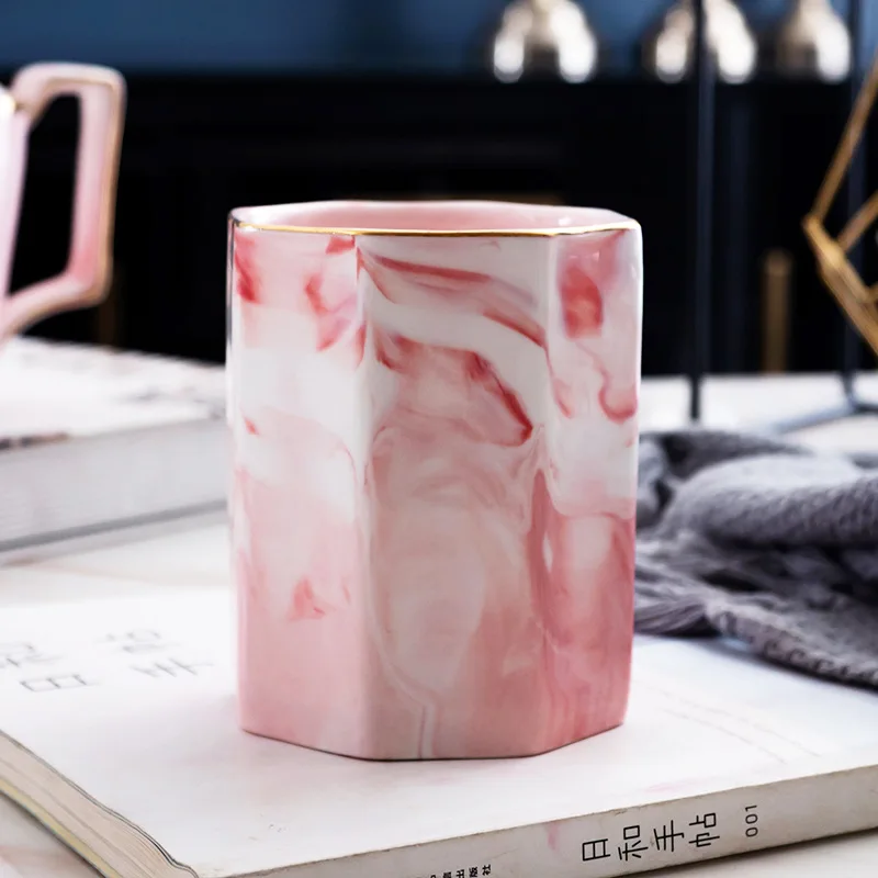 Мраморный узор держатель для хранения кистей макияжа косметический карандаш