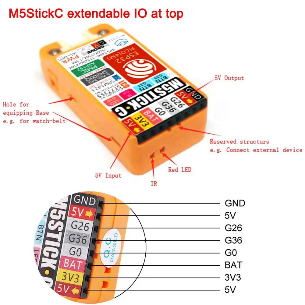 M5StickC ESP32 PICO Mini IoT макетная плата компьютер с цветным ЖК-экраном для программирования Arduino и UIFlow