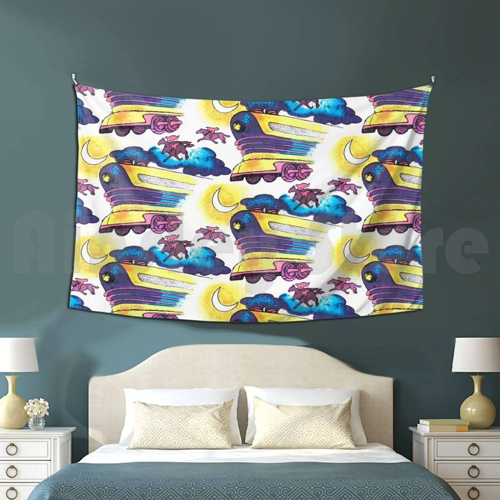 Рубашка с рисунком Доктор Браун гобелен гостиная спальня Назад в будущее поезд