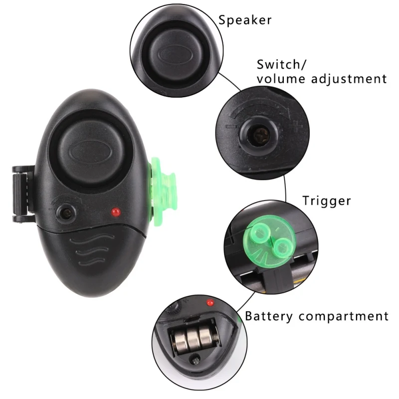 

Electronic Bite Fishing Alarm LED Light Indicator Wireless Buffer Sound Alarm Carp Night Fishing Accessories