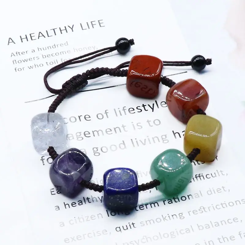 

1PCS Adjustable Chakra Energy Yoga Meditation Bracelet Natural Stone Healing Jewelry Women Bracelets For Drop Shipping