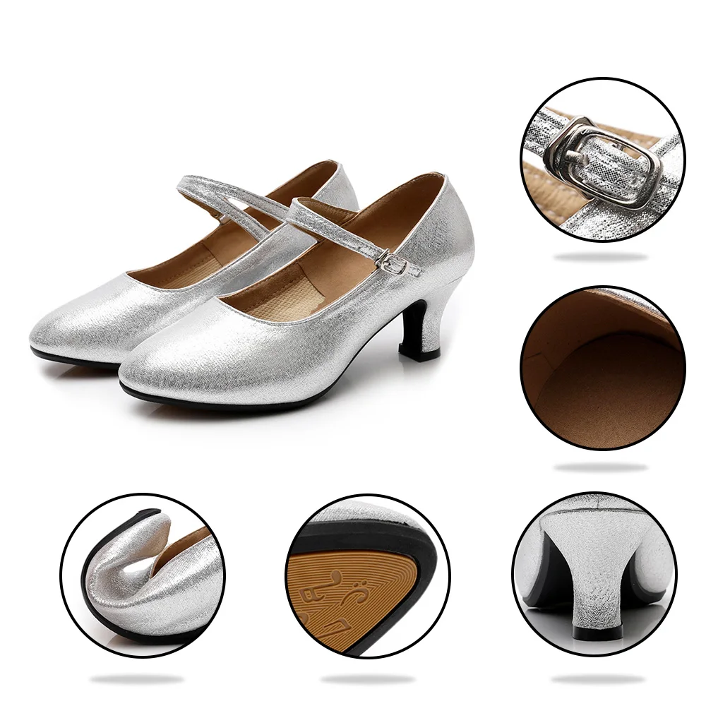 Soft Sole Women Ballroom Dance Shoes Modern Girls Tango Samba Latin Dancing shoes Ladies 3.5/5.5CM Sandal Salsa Shoes HROYL