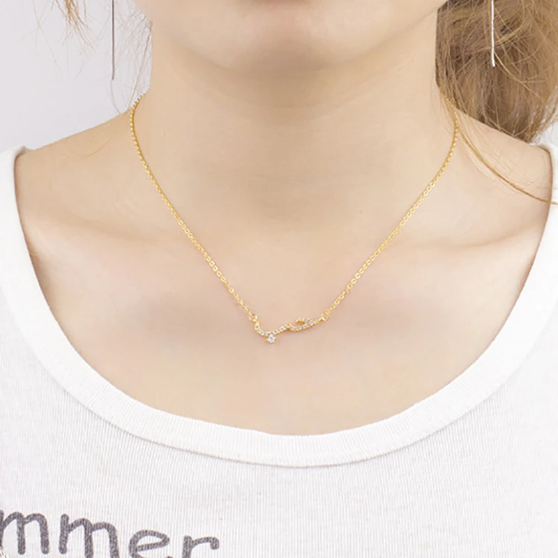 DIANSHANGKAITUOZHE Arabic Love Necklace Character Rose Gold Pendant Collares Handamde Custom Arab Jewelry Bff Bridesmiad Gift