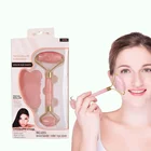 Набор инструментов для Массажа Гуаша, розовый кварц 2 в 1, скребок из натурального нефрита, камни для лица, шеи, спины и челюсти, уход за красотой