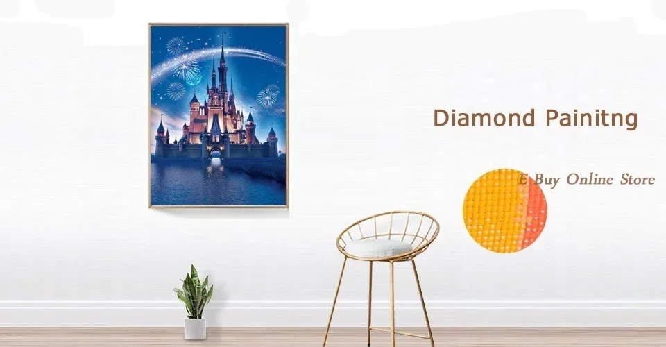 Huacan 5D DIY Алмазная картина замок полный дисплей Стразы мозаика полная квадратная Алмазная вышивка крестиком домашний декор