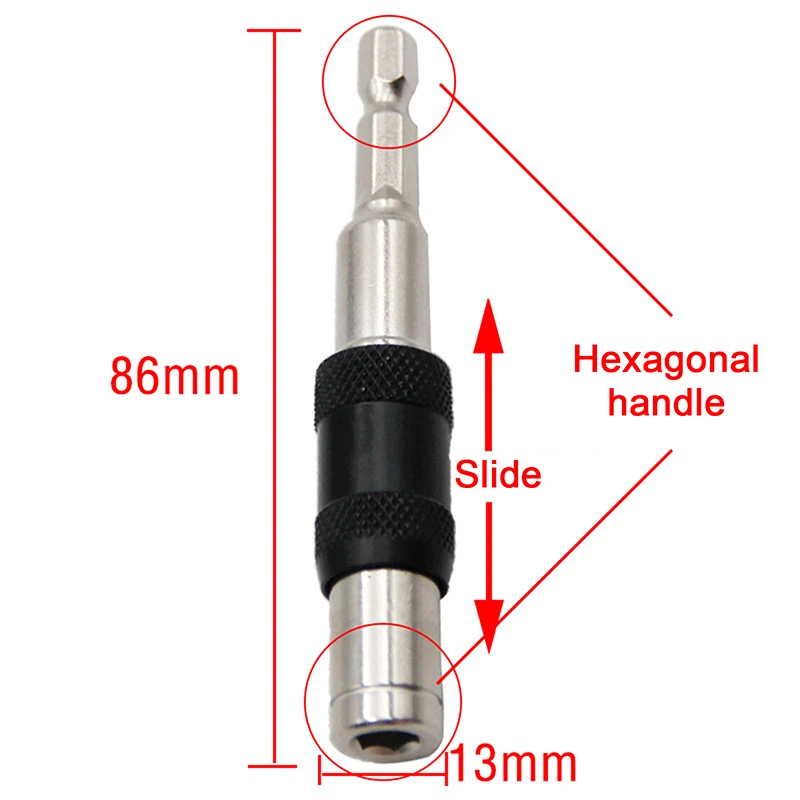 

Magnetic Screw Drill Tip Quick Change Locking Bit Holder Drill Screw Tool Drive Guide Drill Bit Extension Rod Wood Tool