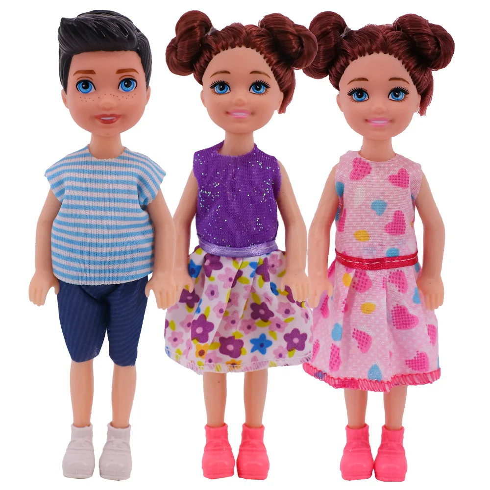 3 шт./компл. мини кукла 14 см милая Кукла Одежда для куклы Келли Мужская мальчиков