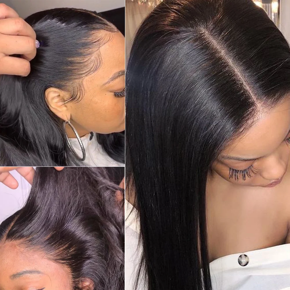 

Straight 100% Bralizian Human Hair Wholesale Pre Plucked Dyed And Permed 13x4 Lace Closure Only Natural Hairlines Remy Hair Part