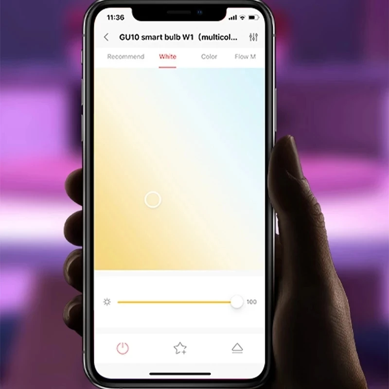 

Yeelight GU10 Smart LED Bulb W1 Dimmable / Colorful Lamp 350Lumen Game Music Sync Voice Control For App Google Assistant alexa
