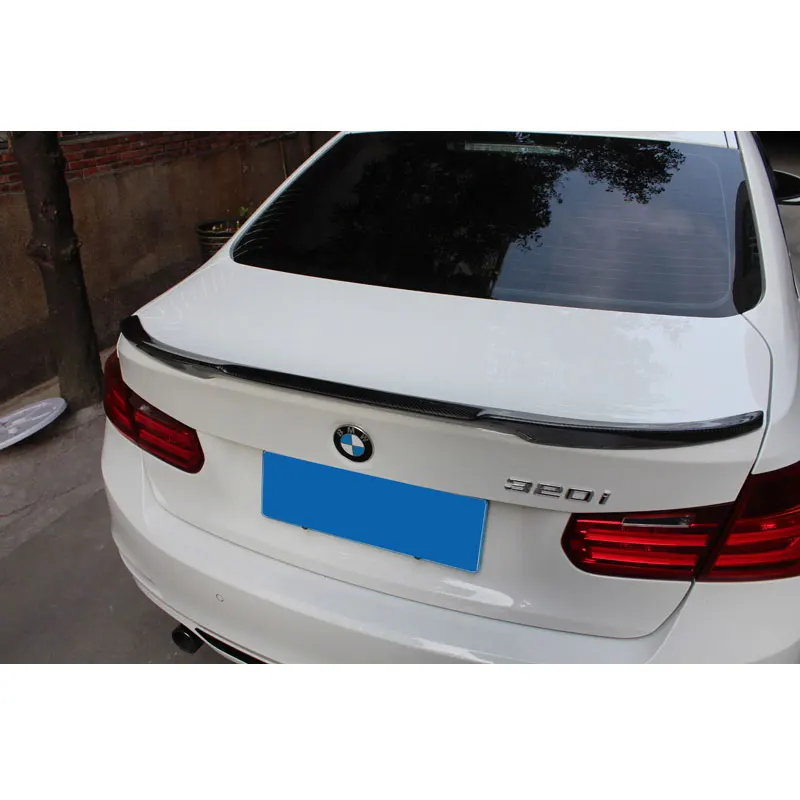 Углеродного волокна V стиль задний спойлер заднего багажника крыла для BMW F80 F30 M3 4D