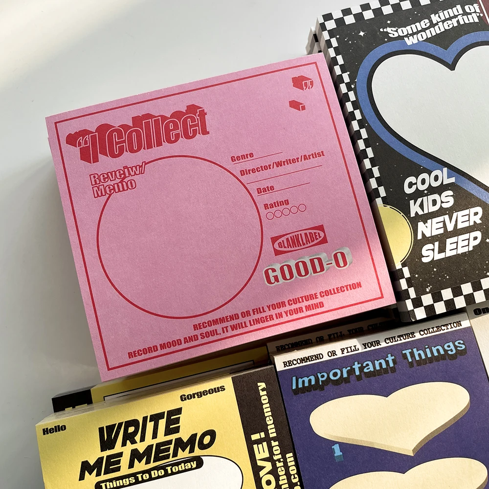 Записная книжка Kawaii с изображением розового сердца блокнот для заметок материал