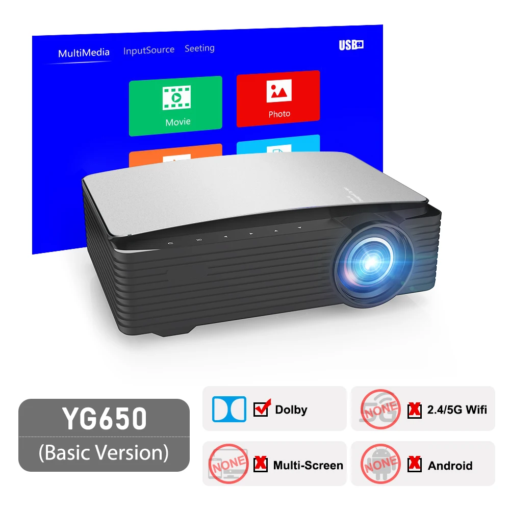  AAO YG650 Full HD 2K 4K 1080P проектор YG620 обновление K25 Смарт Android 5G WiFi видео домашний кинотеатр 3D Кино проектор 