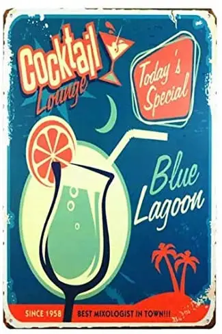 

Decor Metal Sign Retro Tin Plates Wall Handing Painting for Cafe