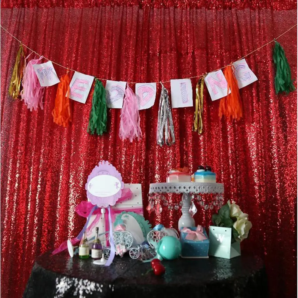 Блестящий занавес для ресторана Свадебный Фотофон вечеринки | Дом и сад