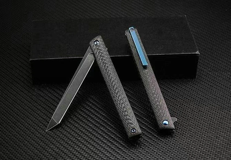 Esiwo EDC Складной нож m390 титановый из углеродного волокна Флиппер Карманный для кемпинга спасательные тактические ручки ножи спасательный подарок инструменты для выживания