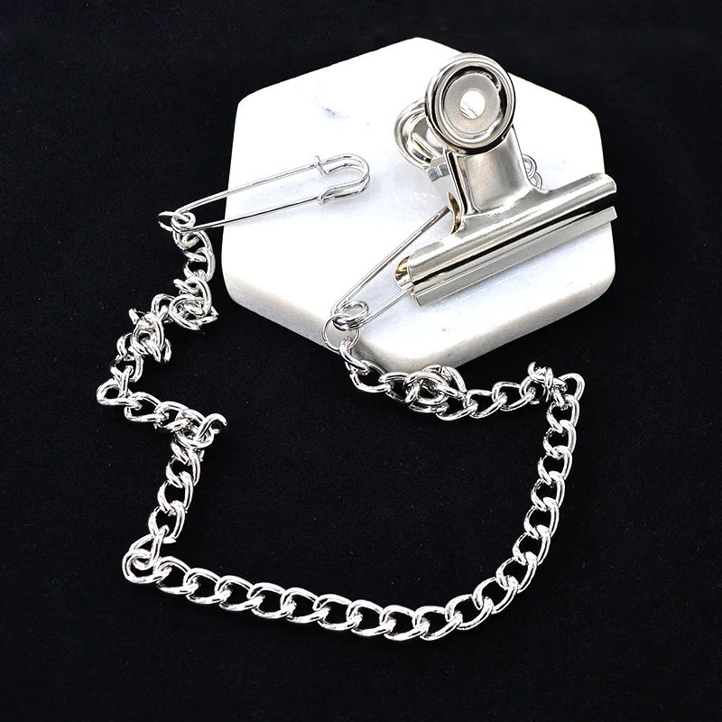 Модный барочный Ретро Декор одежды цепочка для кардигана зажим свитера блузки