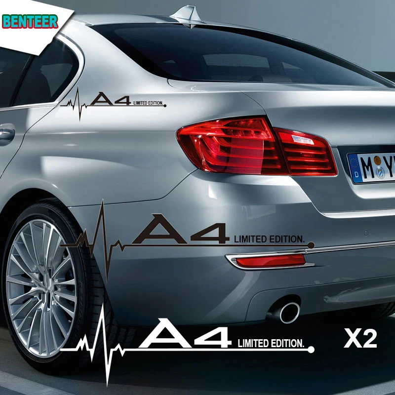 2 шт./лот автомобильные Стикеры для Audi A1A3 A4 A5 A6 A7 A8 TT Q3 Q5 Q7 Q8 B5 B6 B7 B8 B9 8P 8V 8L C6 C5 C7