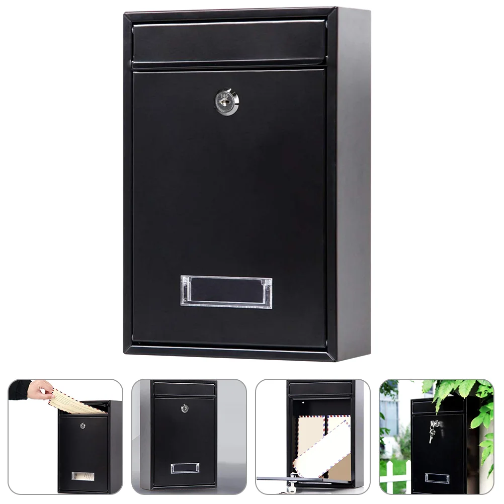 

Simple Letter Box Wall Mounted Magazine Newspaper Case Iron Art Mailbox