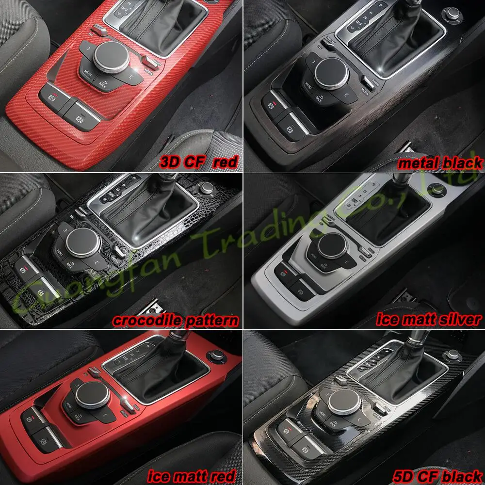 

For AUDI Q2 2018-2021 Car-Styling 3D/5D Carbon Fiber Car Interior Center Console Color Change Molding Sticker Decals