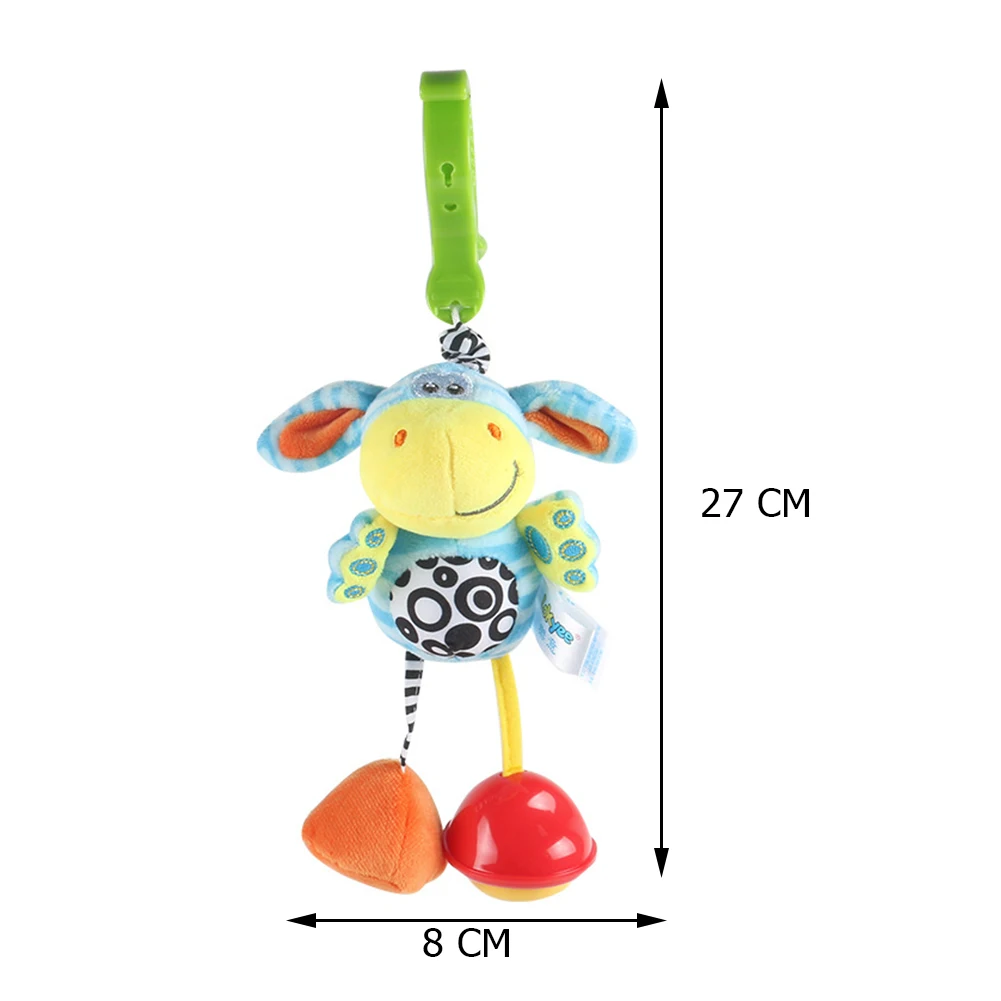 

Cartoon Bed Hanging Bell Crib Rattle Soft Appease Toy Newborn Baby Puzzle Early Education Stroller Ornaments Mobile Toy Kids