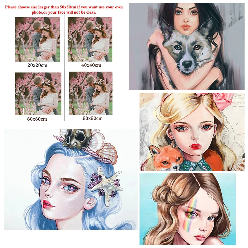 Алмазная живопись сделай сам персонализированная картина с рогами морской