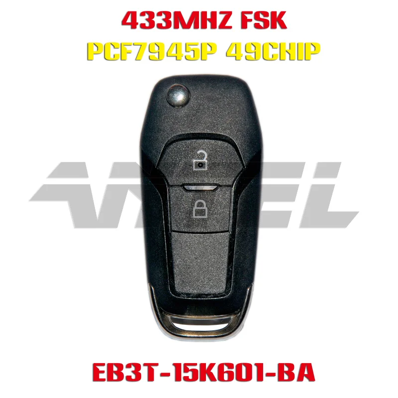 Antel 2 кнопки Автомобильный Дистанционный ключ подходит для Ford Range Mondeo Fueruis Ranger F150 433