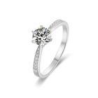 BOEYCJR 925 серебро 1 карат2 карат3 карата F цветной Муассанит VVS1 элегантное обручальное кольцо для женщин подарок