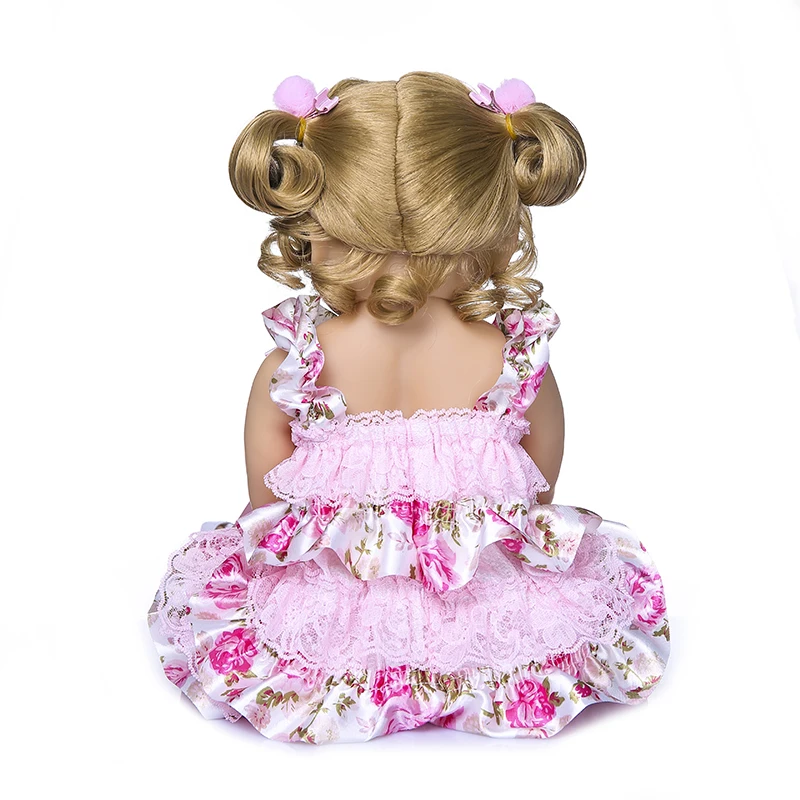 

NPK 55CM Bebe Doll Reborn Toddler Girl Doll Full Body Silicone Soft Real Touch Flexible Anatomically Correct