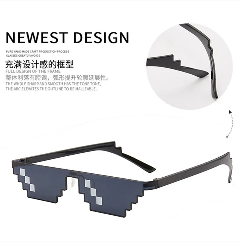 Солнцезащитные очки Thug Life очки-мозаика 8 бит пиксельные реквизит модные крутые