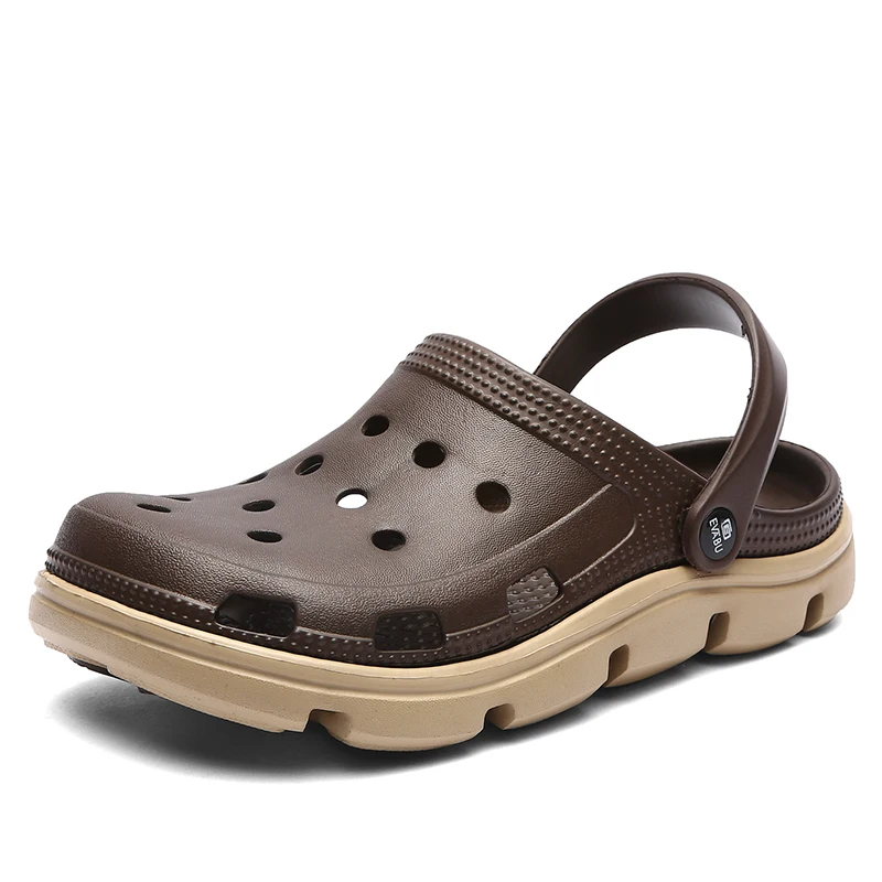 

2021 Men Sandals Summer Hole Shoes Crok Rubber Clogs Girl PU Lovers Garden Shoes Blue Crocse Beach Flat Sandals Slippers