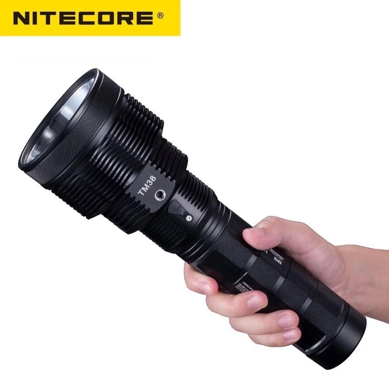 Лампа для поиска NITECORE TM38 Cree XHP35 HI D4 MAX. Светодиодный фонарик 1400 лм с аккумулятором |
