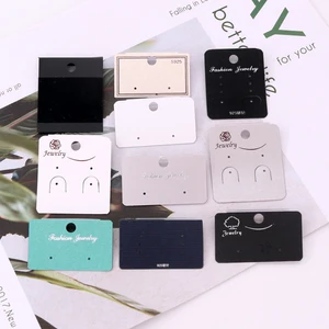 Оптовая продажа, 100 шт.лот, бумажные ПВХ серьги, держатель для карт, пластиковые крючки для карточек, подставка для ювелирных изделий, ценники, наборы для самостоятельной демонстрации