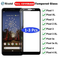 1 3pcs screen protector protective film for google pixel 3 3a 2 1 full cover tempered glass for google pixel 6 xl 2 xl 3 xl 4 xl