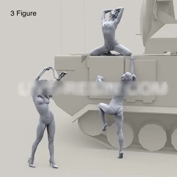 

1/35 Resin Model Figure GK，3 Figure , Unassembled and unpainted kit
