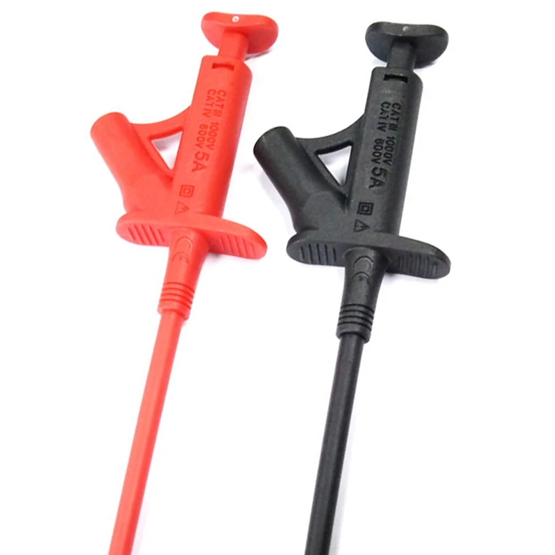 

Flexible Test Hook Clip,IC Test Clip Grabbers Probe Jumper,High Voltage Clip Insulated for Automobile Inspection