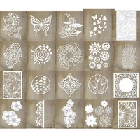 creative flowers mechanical parts irregular background frame metal cutting dies for diy scrapbooking embossing paper new cards
