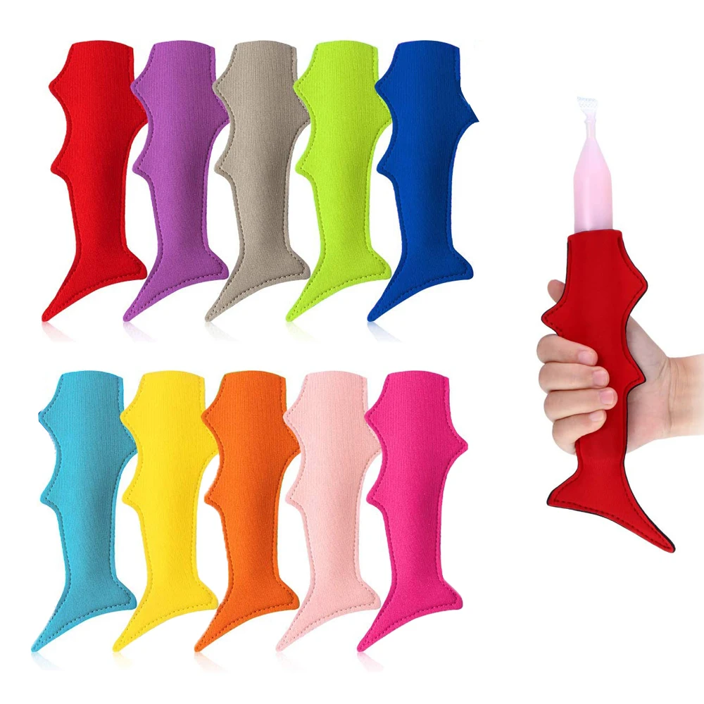 

Набор фруктового льда, многоразовые портативные функциональные креативные мешки для мороженого с акулами, цветные рукава для мороженого, держатели для морозильника для мороженого