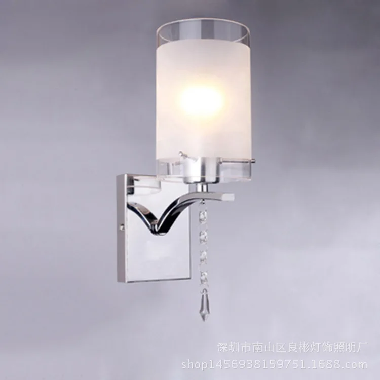 

Simple Scrub LED Wall Lamp Living Room Bedroom Aisle LED Wall Lamp Silver Color Iron Hotel Bedside Wall Light