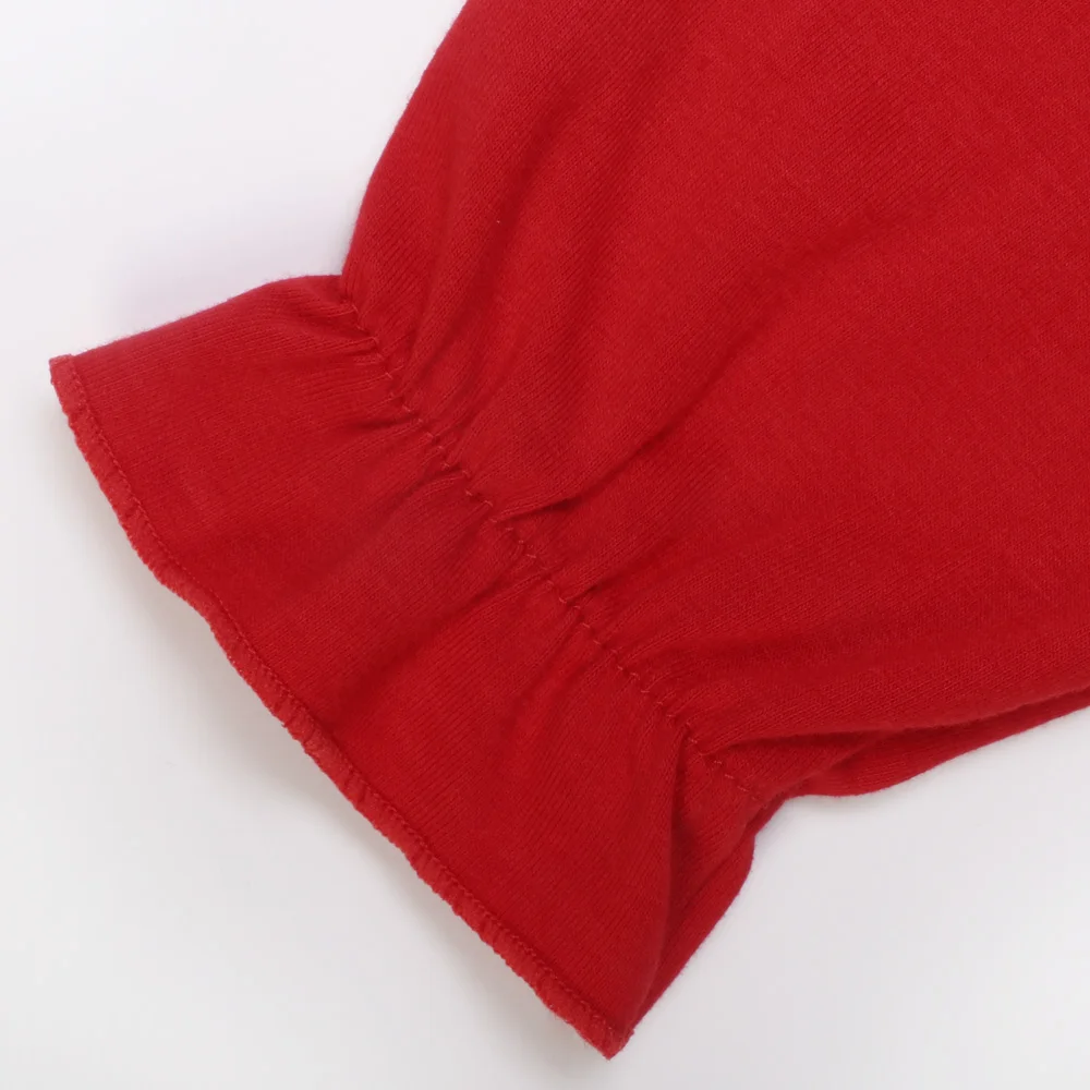 Оптовая продажа изысканное милое платье для девочек красная хлопковая одежда с