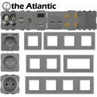 Серия S-настенный Френч выключатель освещения стандарта ЕС типа C RJ45 HDMI модульная рамка Сделай Сам Свободная Комбинация серого пластика