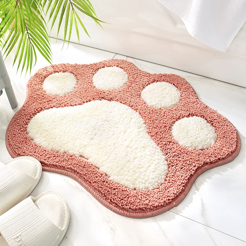 

Cartoon Bath Mat Flocking Anti-slip Doormat Floor Mat Plush Soft Bedside Mat Foot Pad Kid Play Mat Absorbent Kitchen Mat Rugs