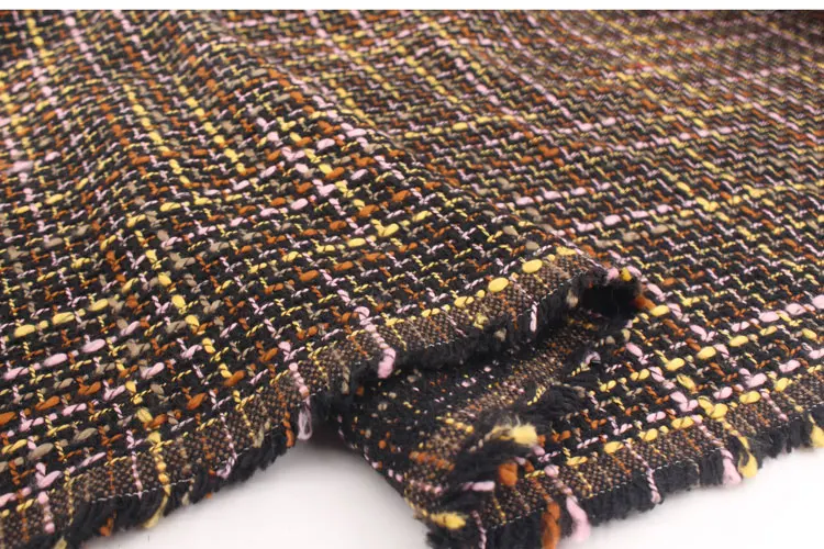 free ship tweed fabric deep tan with other colors weave price for half meter 59&quot | Дом и сад