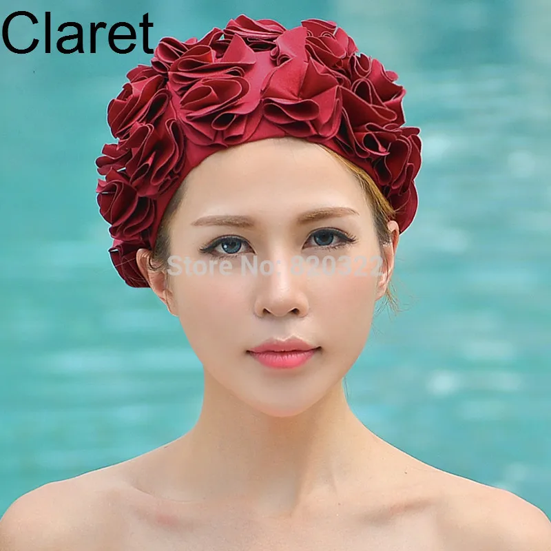 Женская шапка для плавания с 36 цветами лилии цветная Спортивная Красивая