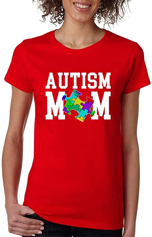 

Women's T Shirt Autism Mom Autistic Awareness Tshirt New Arrivals Summer Cool Tee 2020 Breathable Cotton Short Sleeve T-Shirt