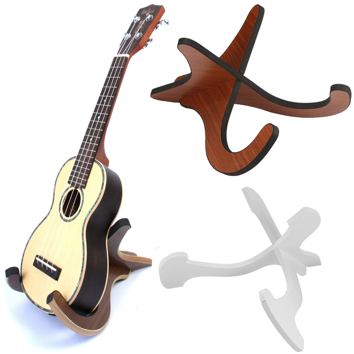 

Портативная деревянная складная подставка-держатель для укулеле, складная вертикальная подставка для гитары, баса, скрипки, демонстрацион...