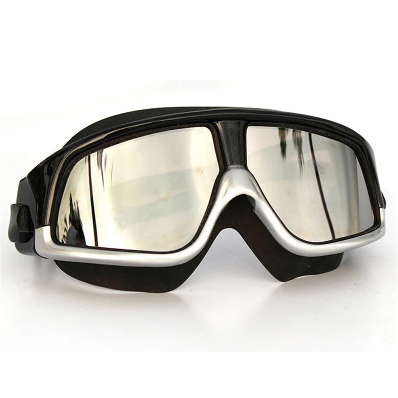 Новые удобные силиконовые очки для плавания в большой оптической оправе