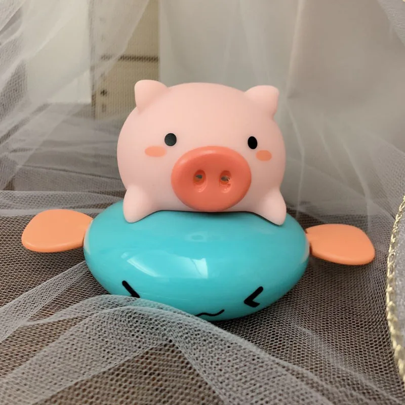

1PC Cute Cartoon Animal Pull The Bath Toy Classic Pig Baby Water Toy Infant Swim Turtle Wound-up Chain Clockwork Kids Baby Toy