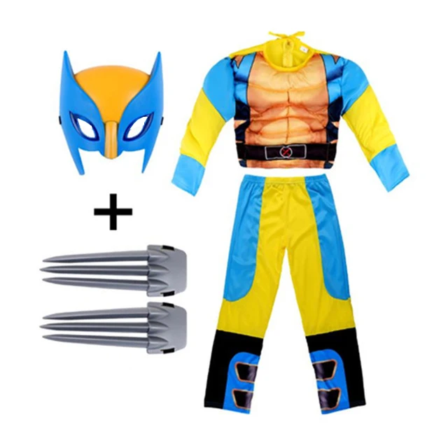 От 4 до 12 лет Детская Росомахи Косплэй костюм детская одежда для мальчиков с