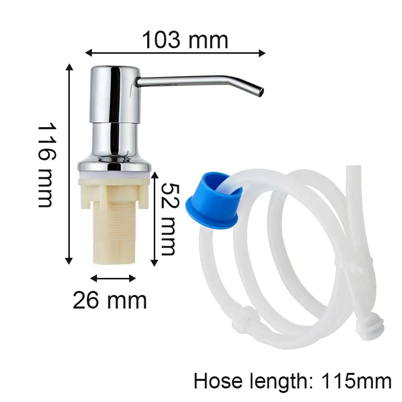 304 Нержавеющая сталь раковина дозатор для жидкого мыла Кухня нажмите Ванная