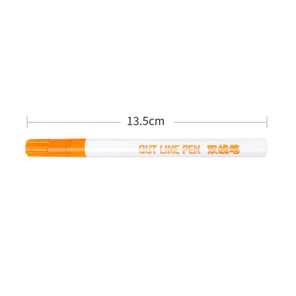 Double Line Pen 8 Colors Glitter Marker Fluorescent Outline Pens for Gift Card Writing Drawing DIY Art Crafts | Канцтовары для